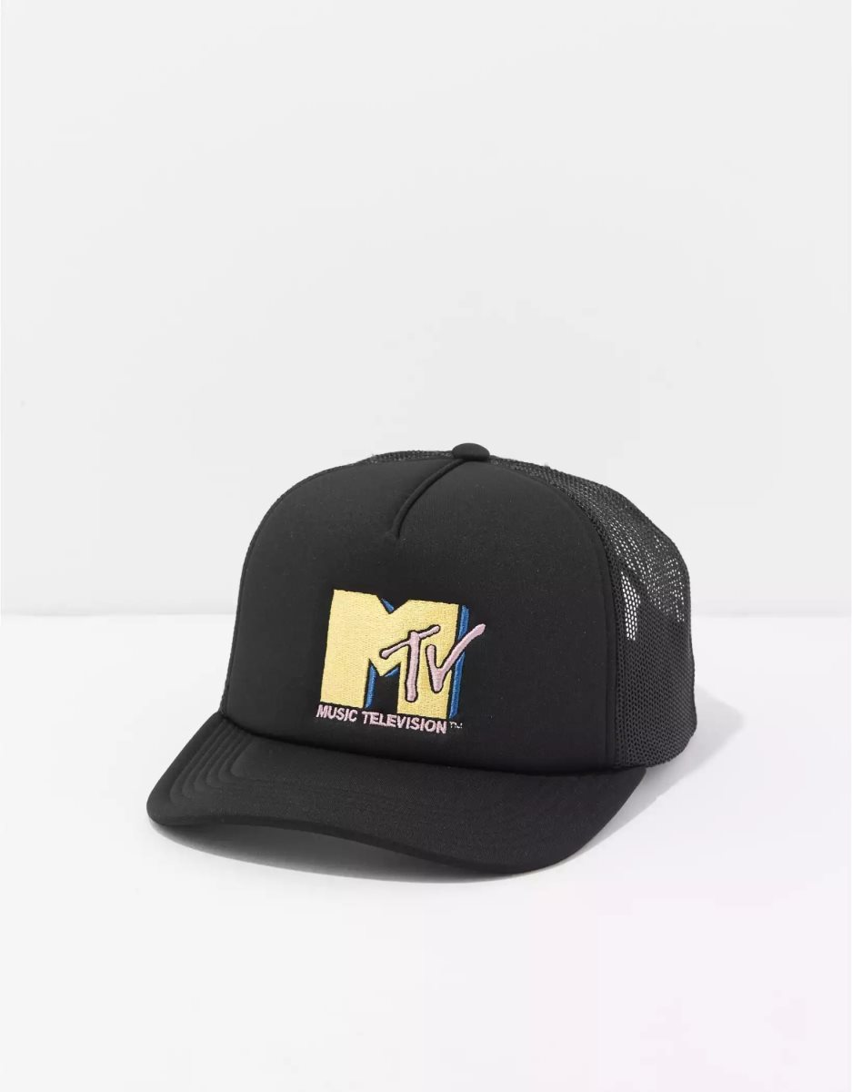 Chapeaux American Eagle AE MTV Foam Trucker Noir Homme | WPP-37492601